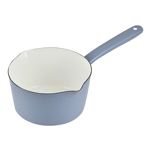 Pearl Metal Petit Cook Enamel Milk Pan 15cm Blue Gray HB-2084