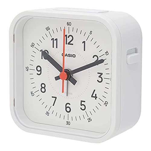 CASIO Alarm Clock Table Clock White Analog Compact Mini Light Snooze Light TQ-169-7JF