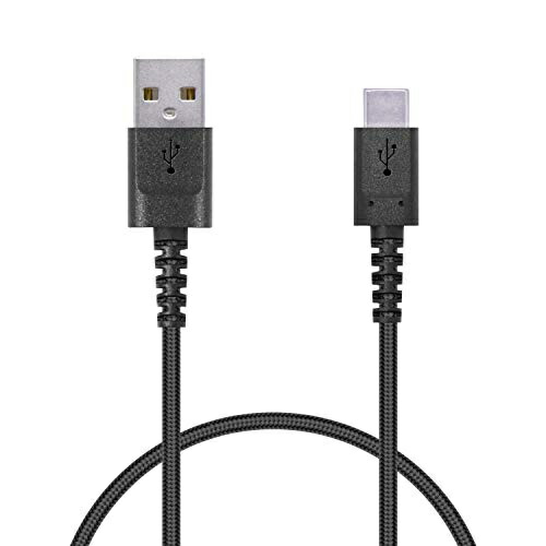 ELECOM USB Type-C Cable (USB A to USB C) High-Durability Model Resistant to Breakage USB 2.0 Officially Certified 0.3m Black MPA-ACS03NBK