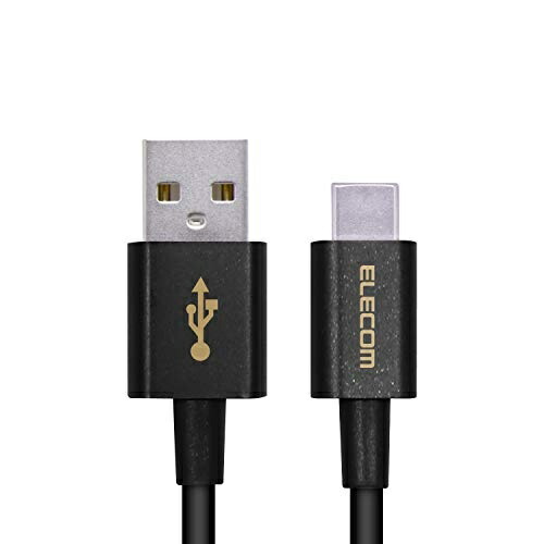 ELECOM Smartphone USB Cable/USB Type-A to Type-C/Certified Product/Soft Durable/1.2m/Black