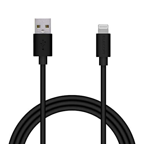 ELECOM Lightning Cable for iPhone Charging Cable Standard Apple Certified 1m Black MPA-UAL10BK