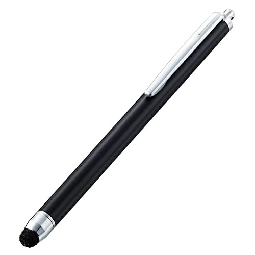 ELECOM Touch Pen for Smartphones & Tablets Antibacterial, Ultra-Sensitive Type Replaceable Pen Tip (sold separately P-TIPC01) Black P-TPC02ABBK