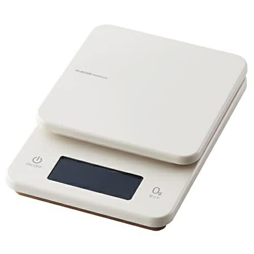 ELECOM Kitchen Scale Maximum 3kg, Minimum 0.5g Display Ivory HCS-KSA01IV