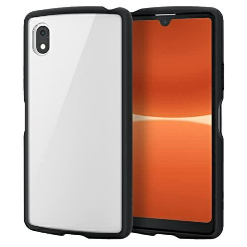 ELECOM Xperia Ace III (SO-53C / SOG08) Case Cover Hybrid TOUGH SLIM LITE Hardness 8H Impact Resistant Clear Back Strap Hole Included Black PM-X223TSLFCBK