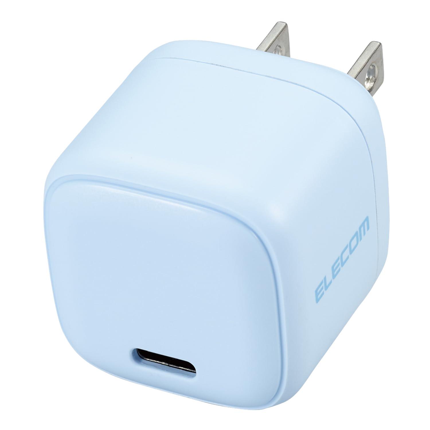 ELECOM Charger Type-C 20W USB PD Compatible USB-C 1 Port Foldable Plug PSE Certified Blue MPA-ACCP7320BU