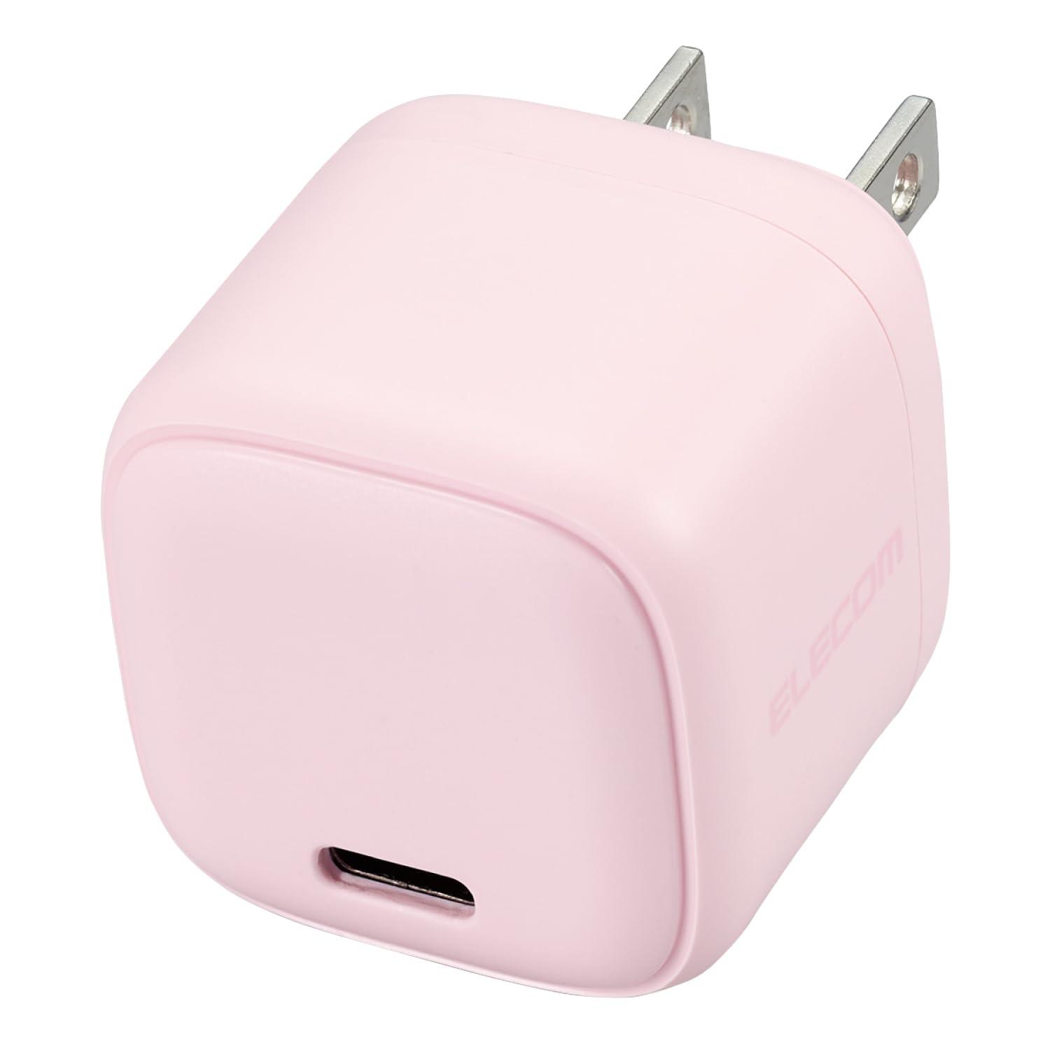 ELECOM Charger Type-C 20W USB PD Compatible USB-C 1 Port Foldable Plug PSE Certified Pink MPA-ACCP7320PN