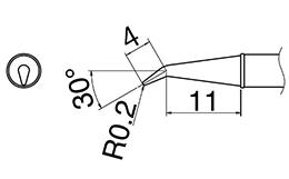 R0.2mm Replacement Soldering Tip (for EA304AL)