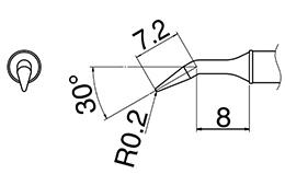 R0.2mm Replacement Soldering Tip (for EA304AL)