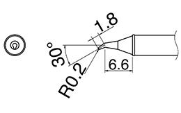 R0.2mm Replacement Soldering Tip (for EA304AL)