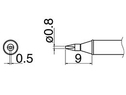 φ0.8mm Replacement Soldering Tip (for EA304AL)