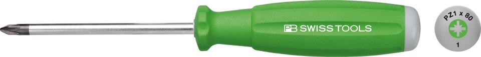 PZ1x80mm [Pozidriv] Screwdriver Yellow-Green PZ#1×5.0
