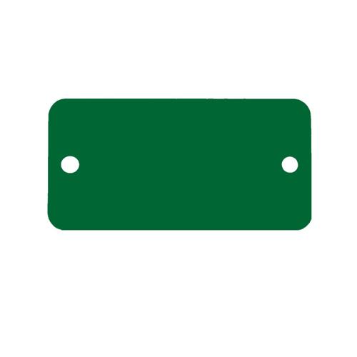 25x76mm Tag Blank (Aluminum Rectangular / Green / 5 Sheets)
