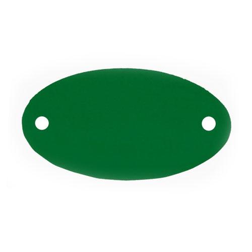 29x52mm Tag Blanks (Aluminum Oval / Green / 5 Sheets)