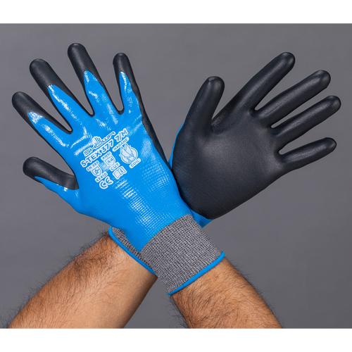 [ESCO] S Gloves (Cut-Resistant/Stainless Steel-Based, Polyester, Nitrile Coated EA354BE-31)
