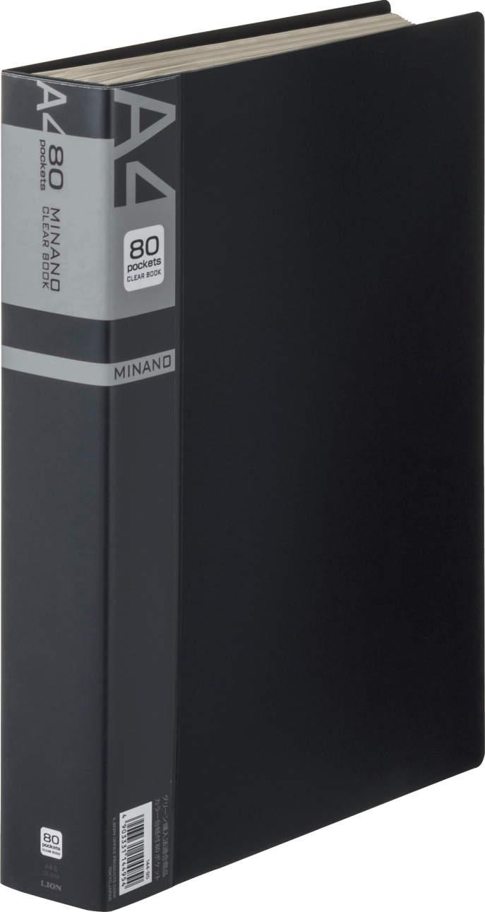 A4/S-Type Clear Book (80 Sheets/Black) Black 240×50×307