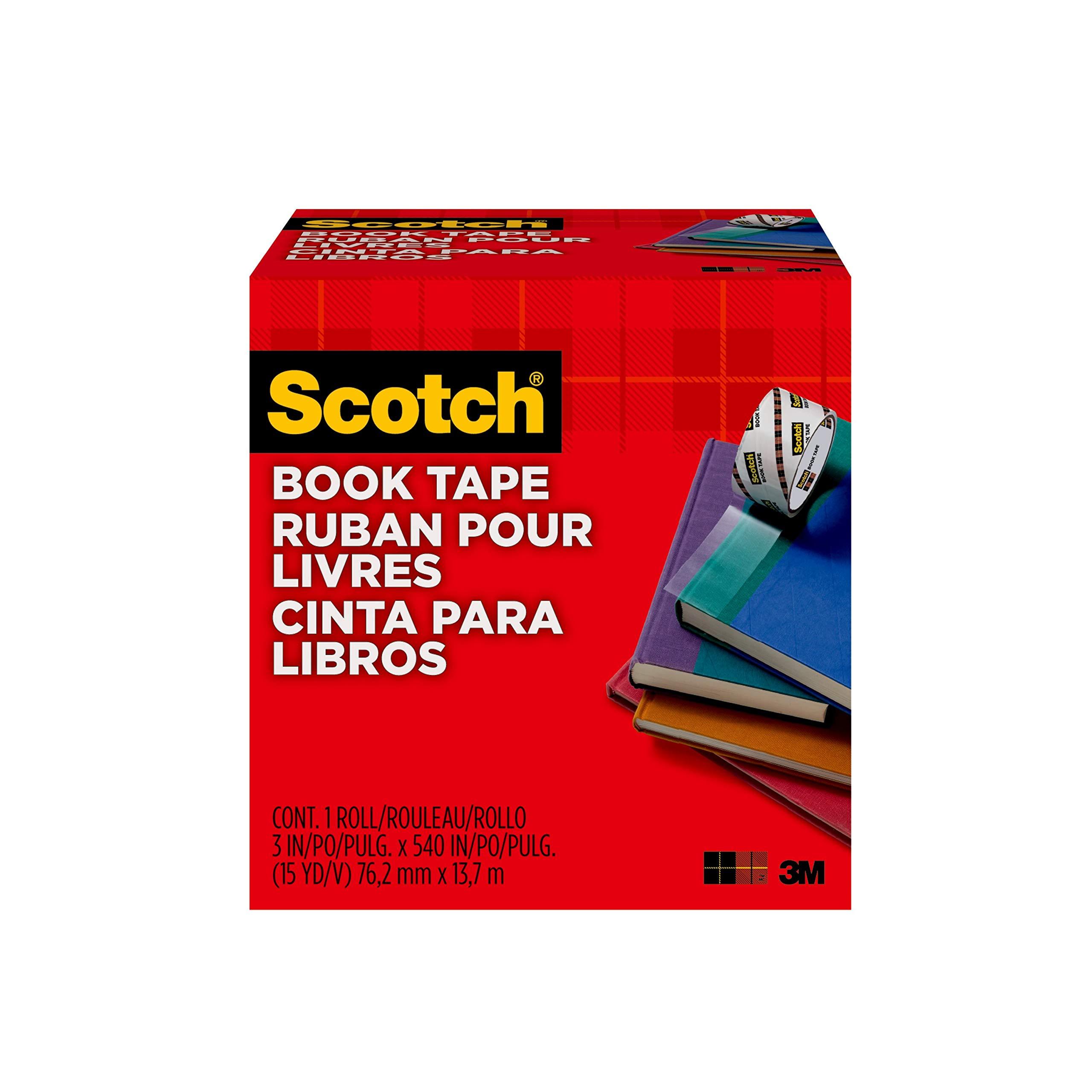 3M Scotch® Clear Book Tape, Heavy Duty, 76.2mm × 13.7m (845 76)