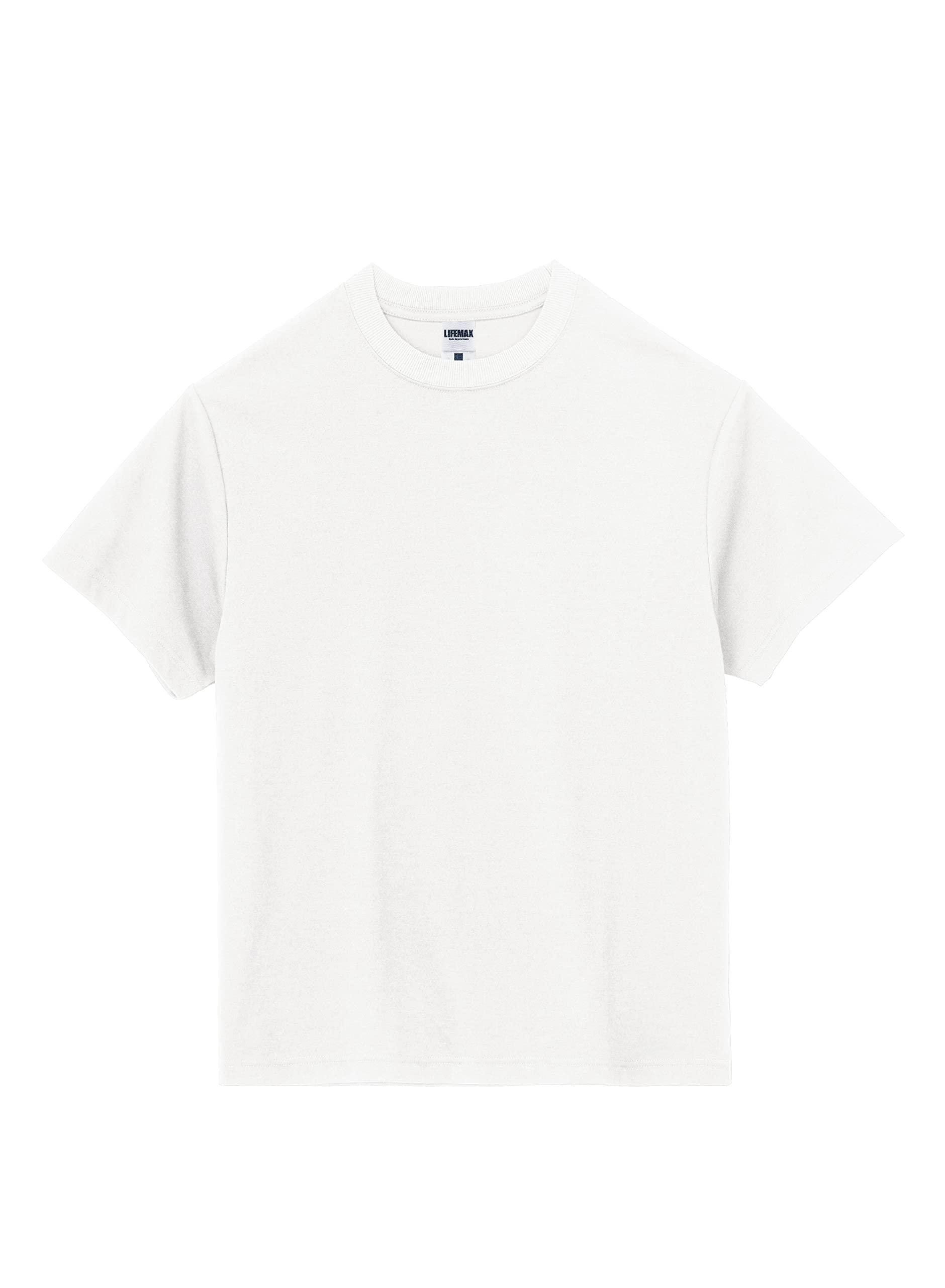 [LifeMax] 5.3 oz Dry/Cotton T-Shirt MS1163 White S