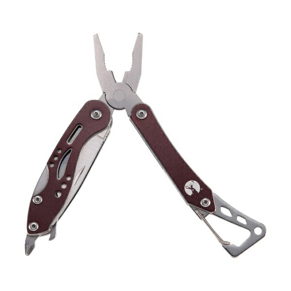 CAPTAIN STAG Multi-Tool Multi-Function Tool Mini Tool CS Multi-Tool Pliers 7 Functions Mini with Carabiner UM-1576 (Approx.) 110×110×Thickness 15mm (Pliers Form)