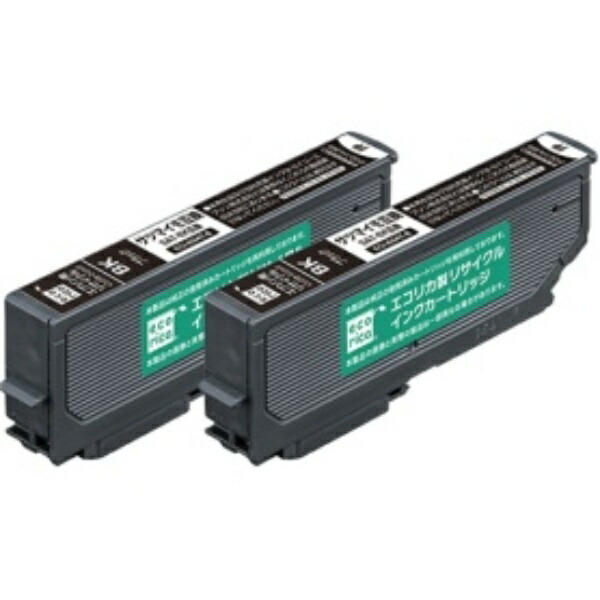 Ecolica Recycled Ink Cartridge Black (Dye) [Epson: SAT-BK Compatible] ECI-ESATB-2P 1 Box (2 Cartridges)