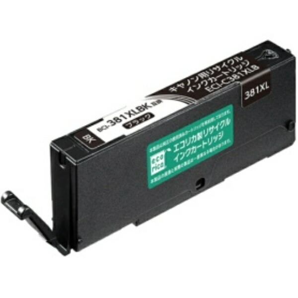 Ecolica Recycled Ink Cartridge Black (Dye) [Canon: BCI-381XLBK Compatible] ECI-C381XLB 1 piece