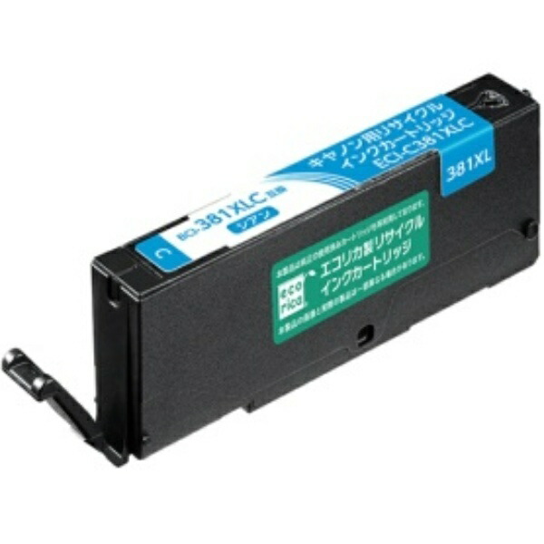 Ecolica Recycled Ink Cartridge Cyan (Dye) [Canon: BCI-381XLC Compatible] ECI-C381XLC 1 piece