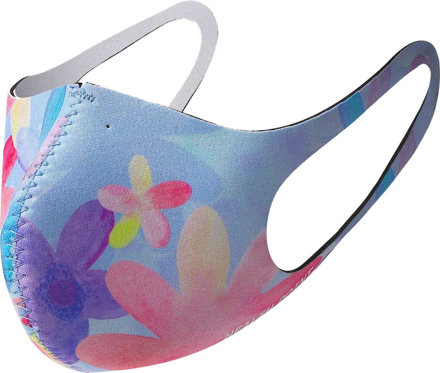Healthpoint Dome-Shaped 3D-Processed Neoprene Training Mask, Floral Pattern, L Size