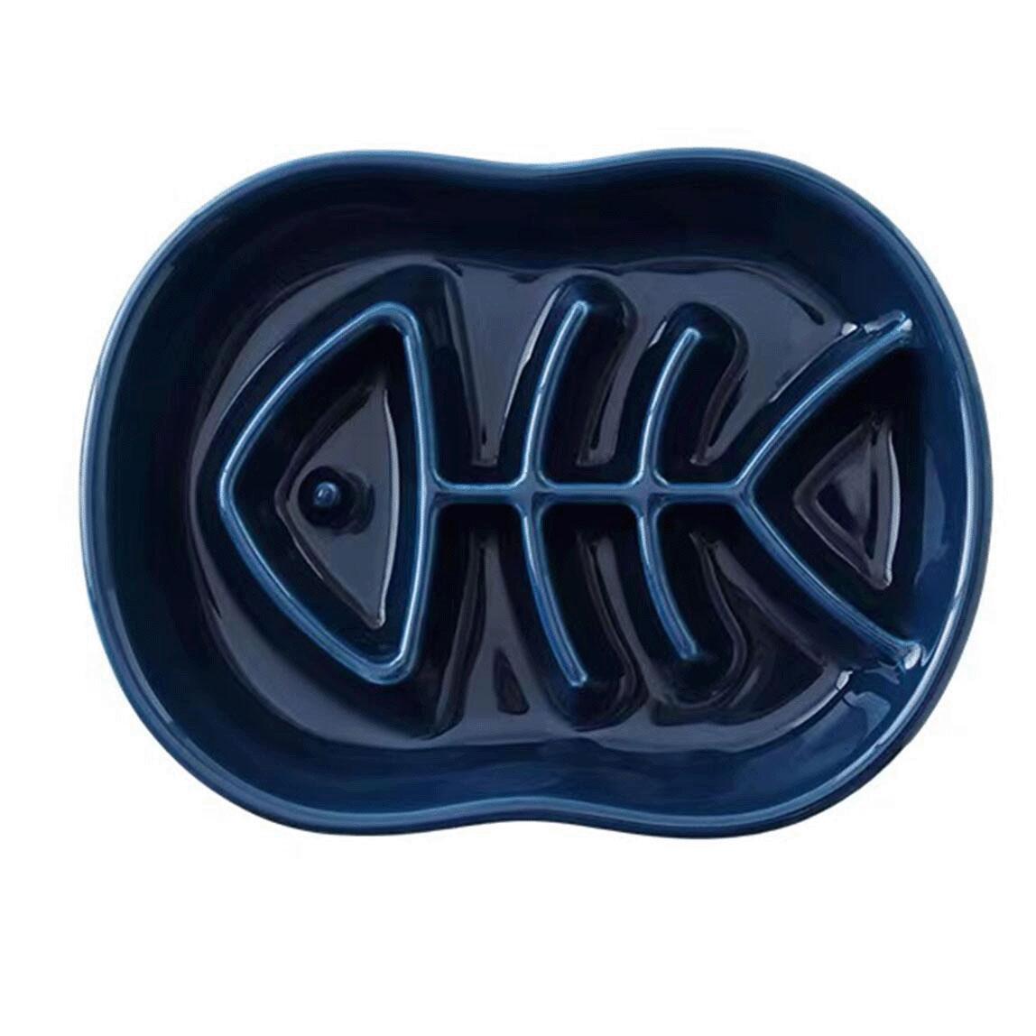 Ceramic Slow-Eating Dish Fishbone