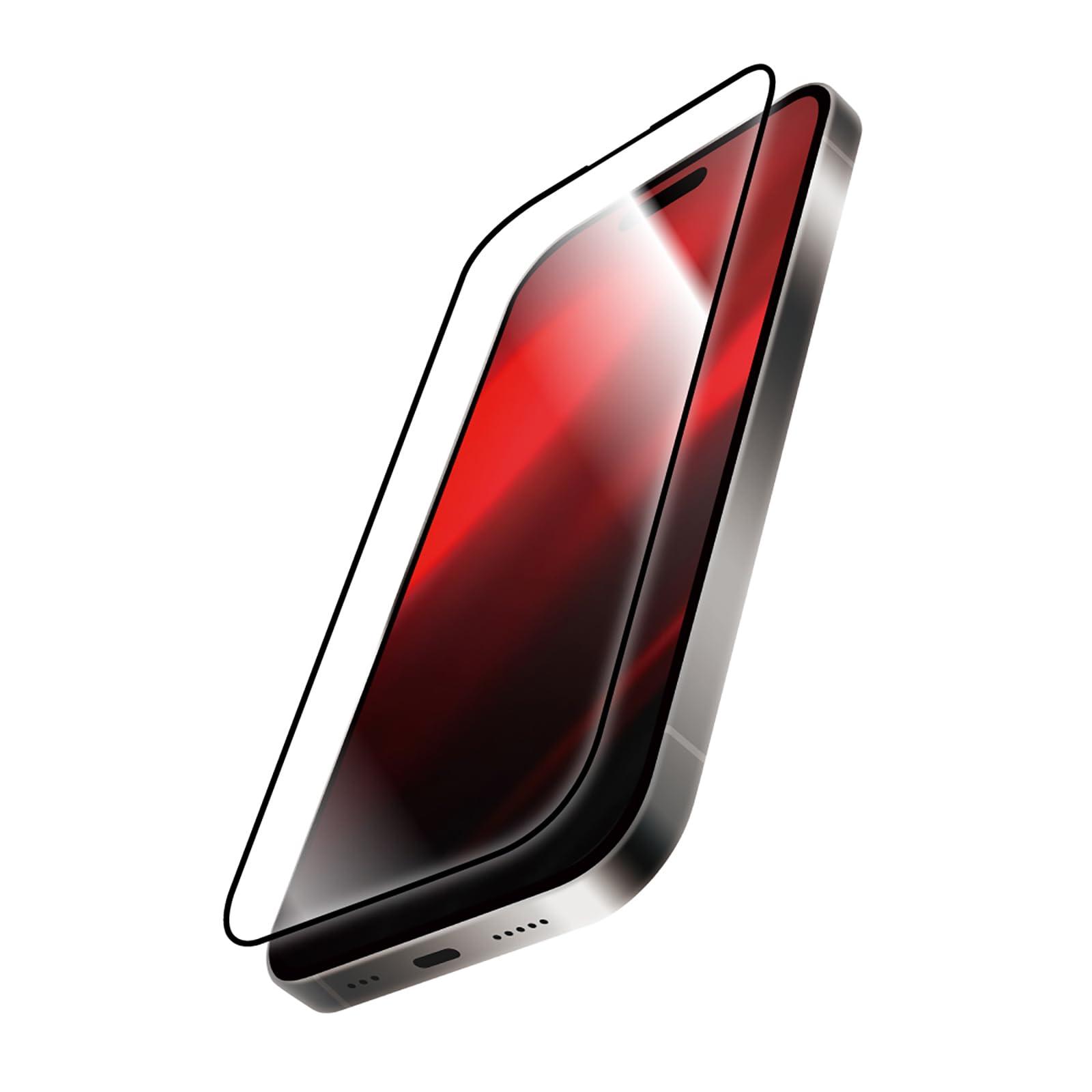 LEPLUS iPhone 16 Compatible Glass Film “GLASS PREMIUM FILM” Full Coverage Protection 3x Impact Resistance Ultra-Clear LN-IM24FGT