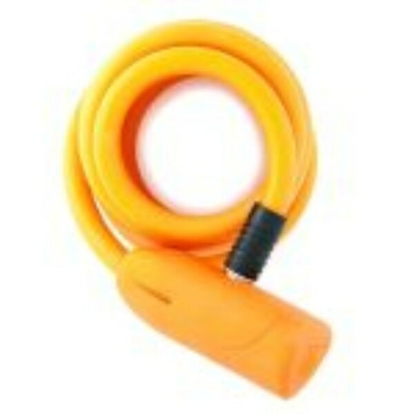 ULAC BAUHAUS Silicone Cover Coil Wire Bike Lock 10mm x 150cm Orange UL-Y10-02