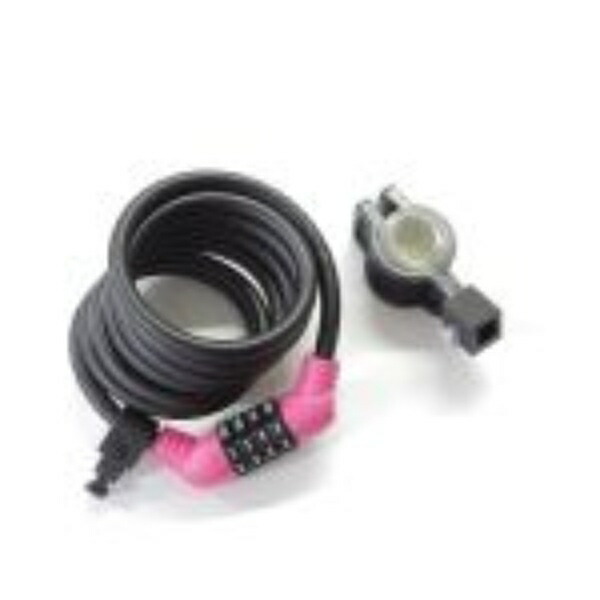 ULAC ZEN MASTER Eco Cable Coil Lock for Bicycles UL-A600-05 PINK 10mm x 180cm