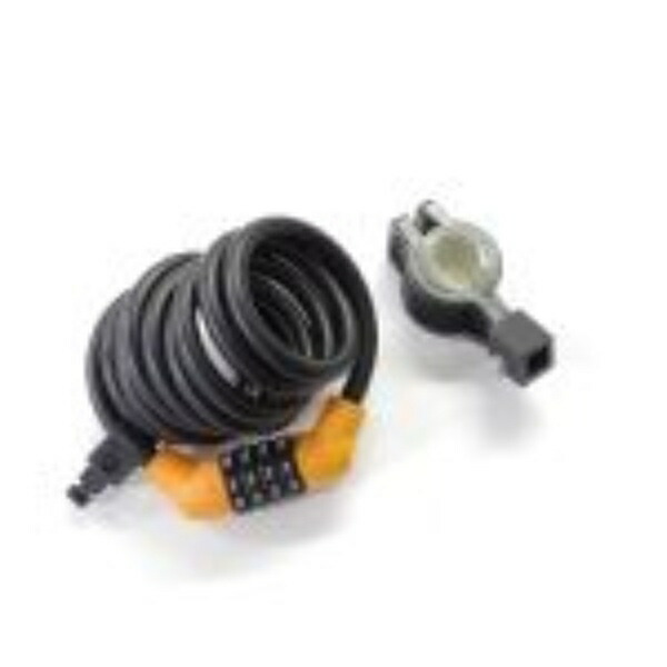 ULAC ZEN MASTER Eco Cable Coil Lock for Bicycles UL-A600-03 ORANGE 10mm x 180cm