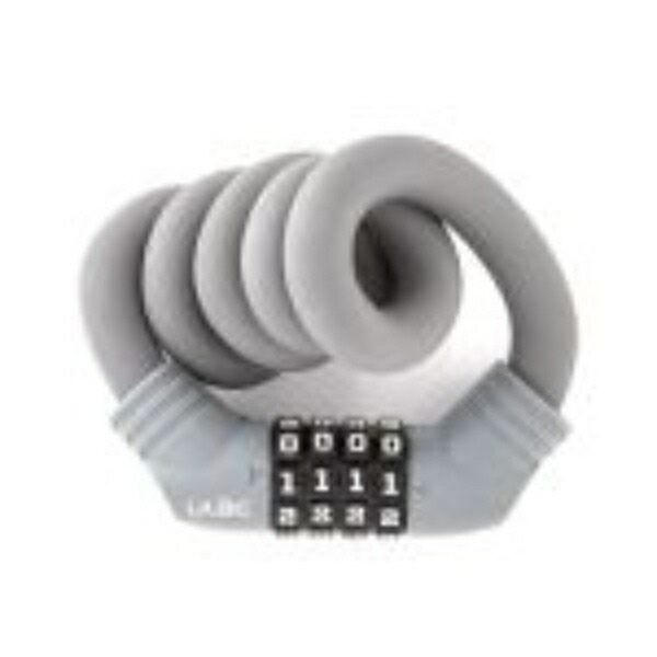 Ulac Bicycle Lock Silicone Cover Wire Lock A600M 1970 15mm x 60cm Gray