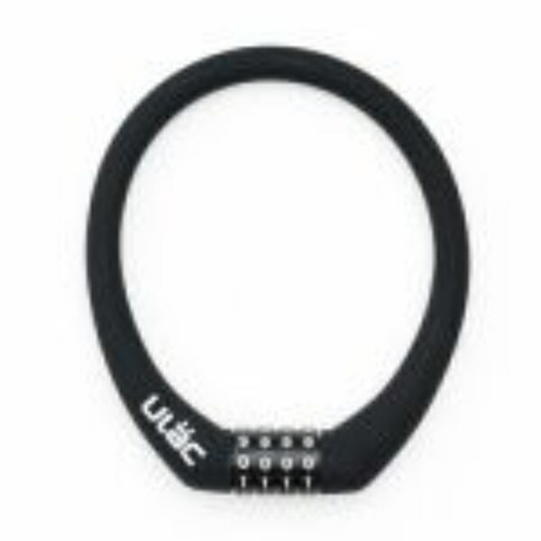 Ulac Bicycle Lock Mini Silicone Steel Cable Lock A-1C PRAGUE GO Black