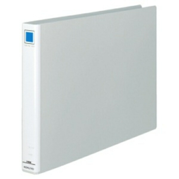KOKUYO File Pipe-Style File A3 Landscape 2-Hole 300-Sheet Capacity Silver F-E633C
