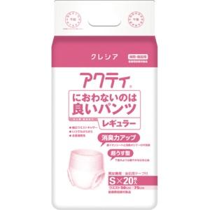 NIPPON PAPER CRECIA ACTI Odorless Panties Unisex Regular S 1 Box (20 sheets/pack)