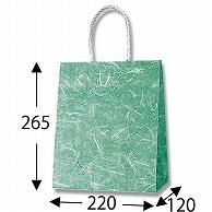 Shimojima Heiko Handle Paper Bag Smooth Bag 22-12 Unryu Midori 22x12x26.5cm 25 Sheets 003156119