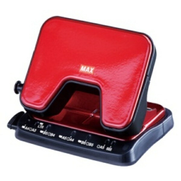 Max Punch Lightweight Hole Punch Scuba 25-Sheet Capacity 2-Hole Red DP-25T/R
