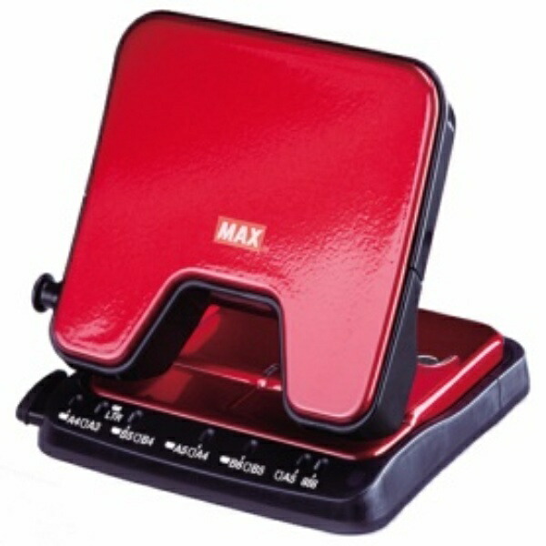 Max Punch Lightweight Hole Punch Scuba 35-Sheet Capacity 2-Hole Red DP-35T/R