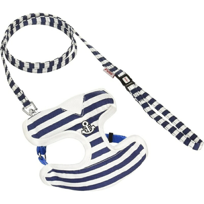 Petio Woof Woof Casual Marine Vest Harness & Leash Blue for Extra Small Dogs XS Size