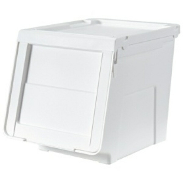 Tenma Flap-style storage box for easy access to contents KABAKO MONO Slim M Ready-to-use storage case with versatile design Flap door Clothing storage case White color conceals contents Plastic