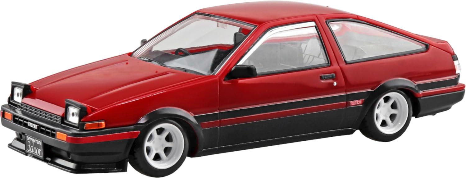 Aoshima Bunka Kyozai-sha 1/32 Rakupura Snap Kit No.11CU-RB Toyota Sprinter Trueno Custom High Flash Two-Tone Pre-colored Plastic Model Kit (Automobile)
