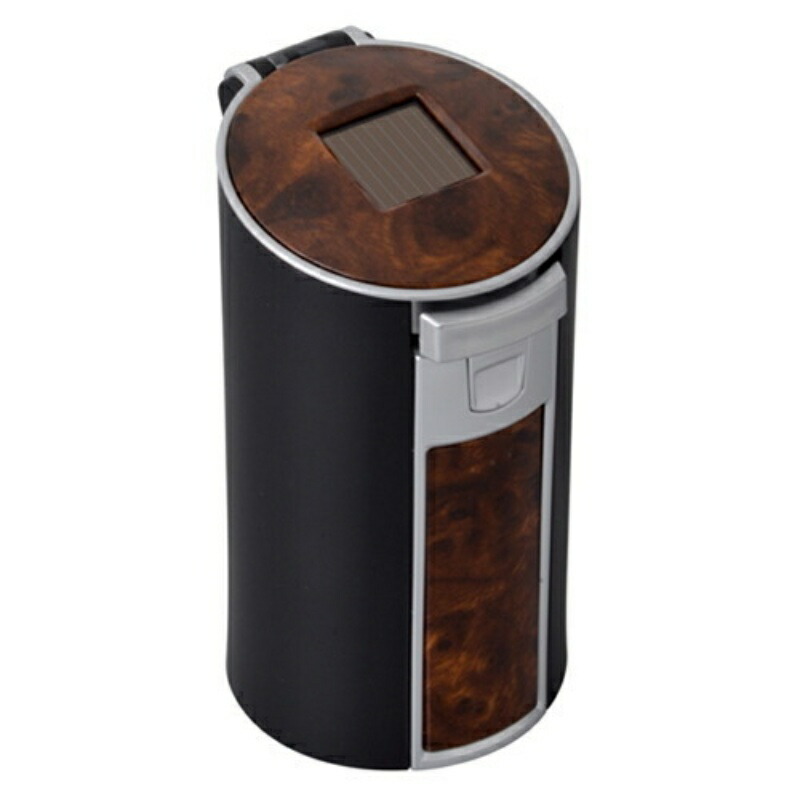 SEIWA Car Interior Accessories Ashtray Easy-Disposal Solar Ash Drink Holder Type Wood Grain With LED G103