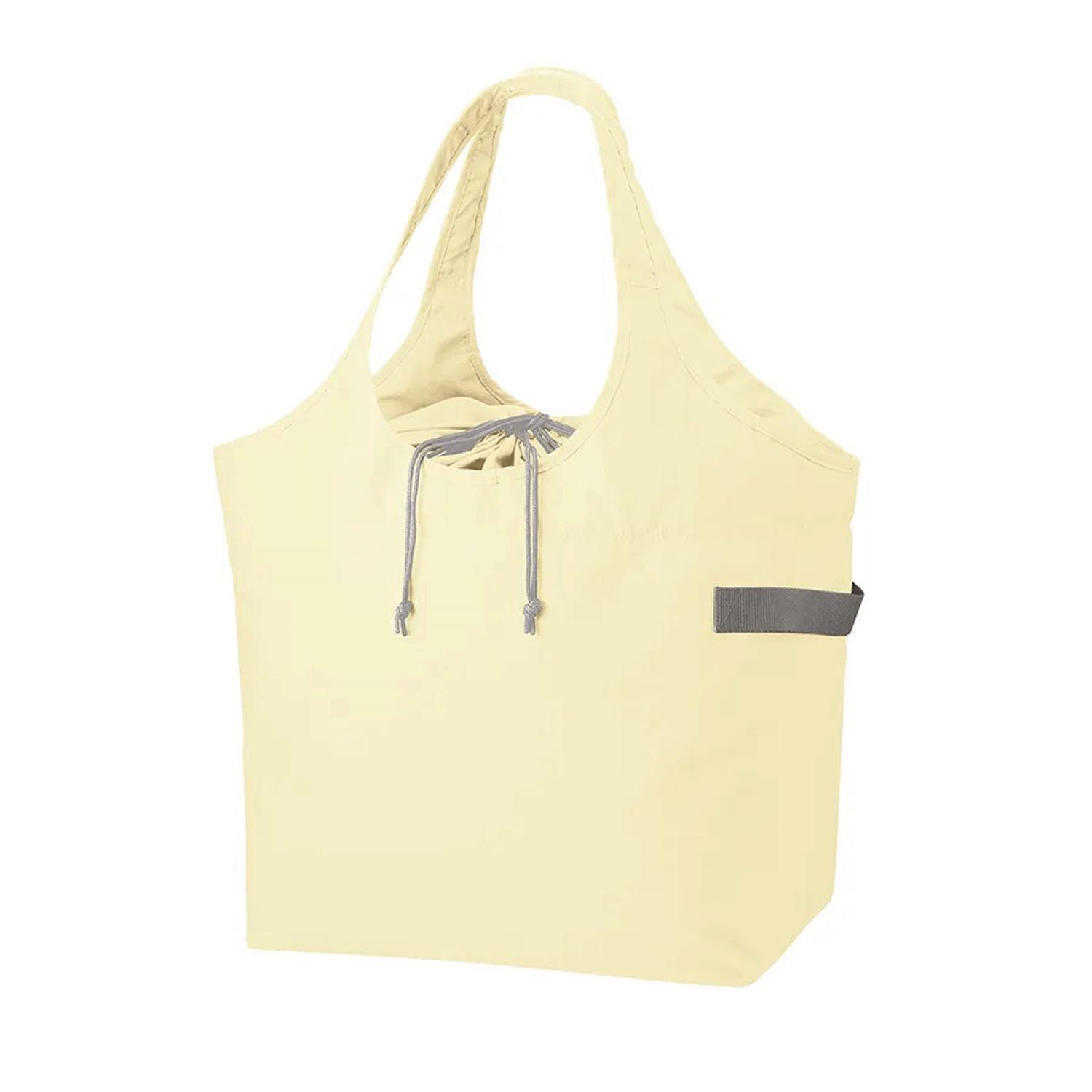 [MOTTERU] Kururito Cooler Big Marche Bag | Eco Bag, Stylish, Foldable, Fabric, Cute, Outdoor, Gift (Yellow)