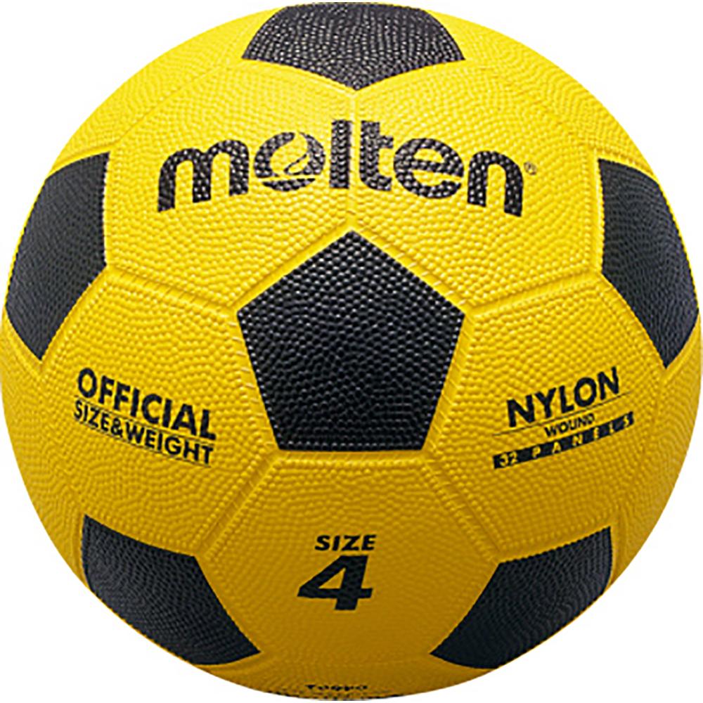 Molten Soccer Ball, Tortoise Shell Rubber, Size 4, White x Yellow F4Y F4Y