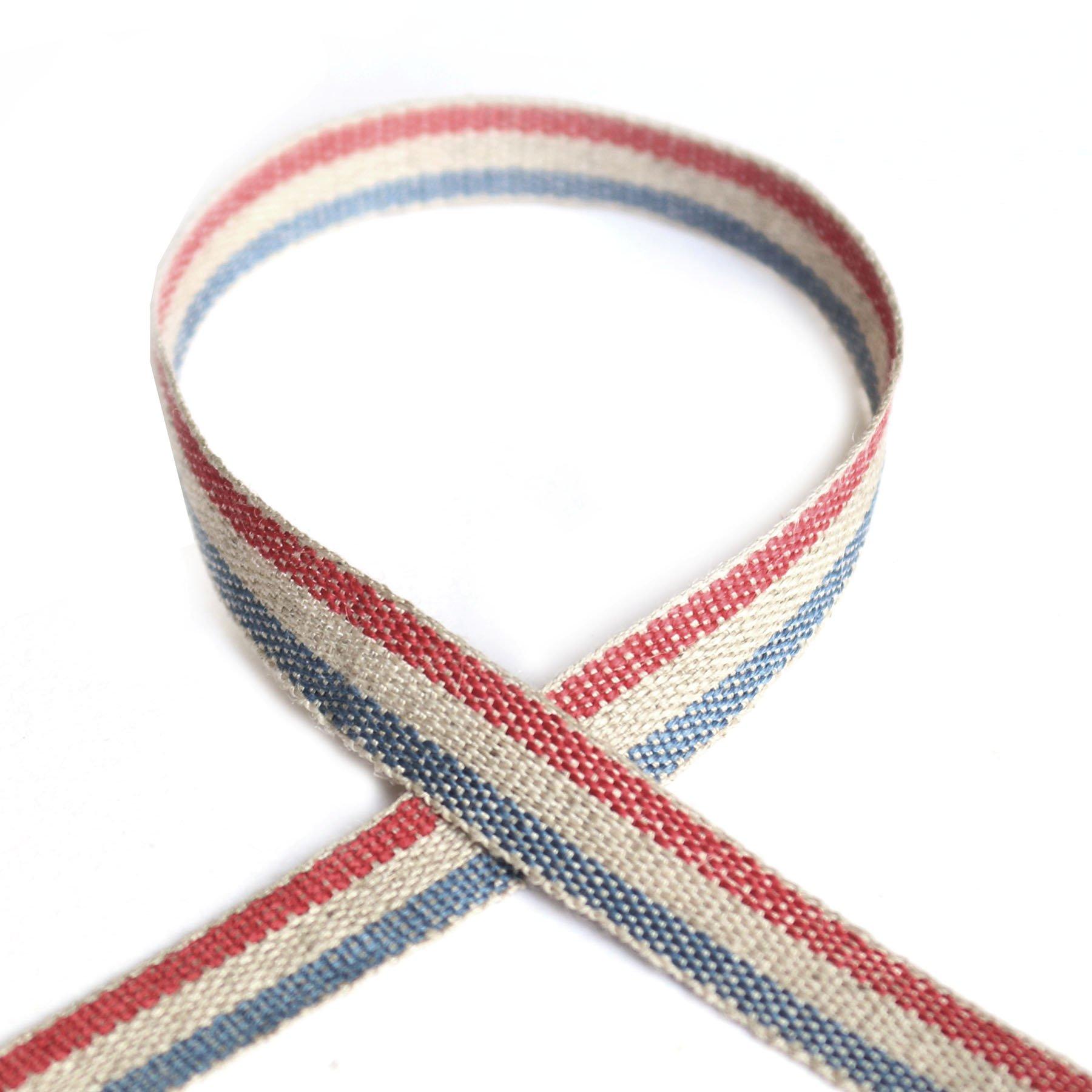 Blanc de Core Ribbon Linen (Tricolor) No.3727 10mm × 10m