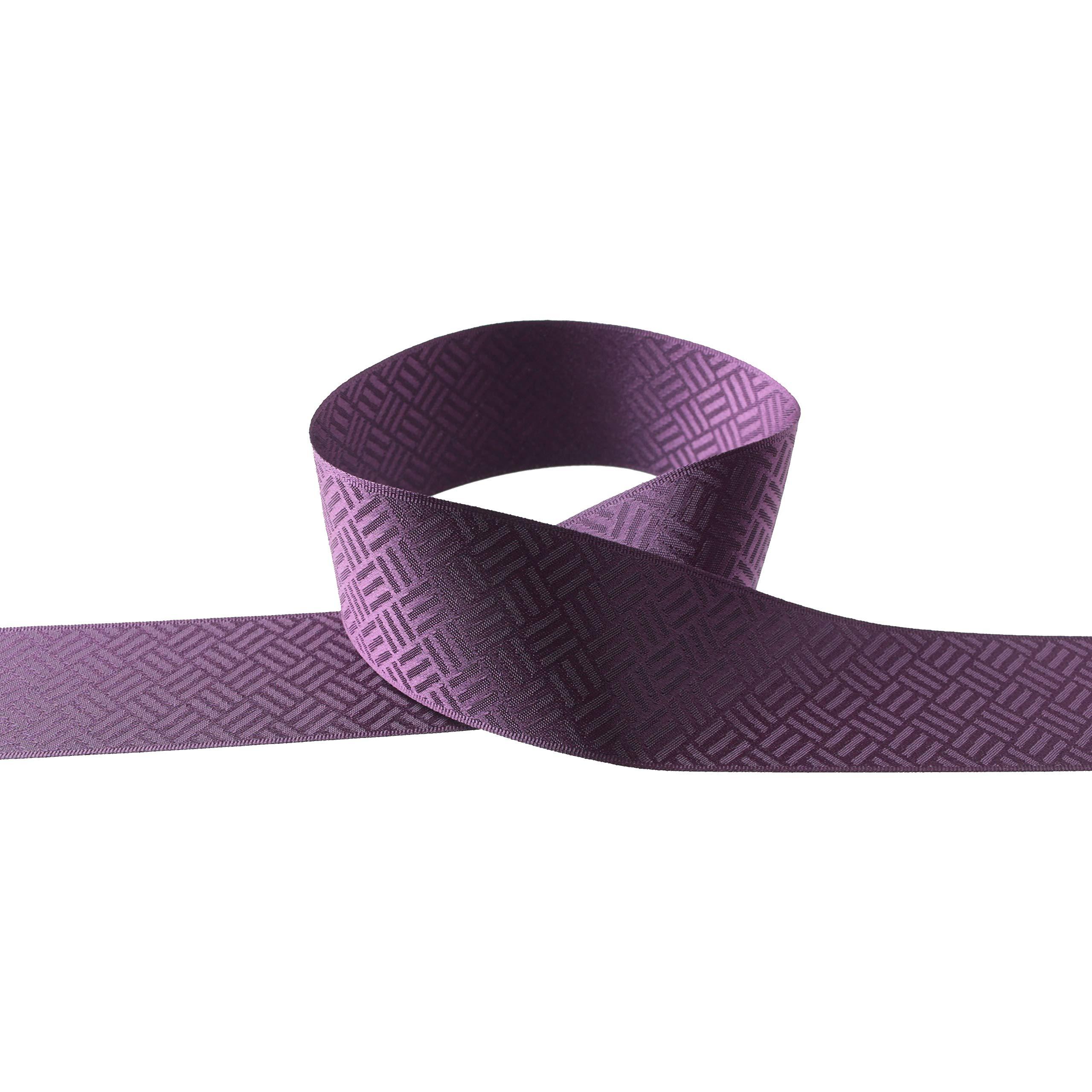 Konishi Ribbon Japanese Pattern Ribbon Romantic Style Sashiko Pattern 36mm x 5m Roll Purple KR7100-36-33