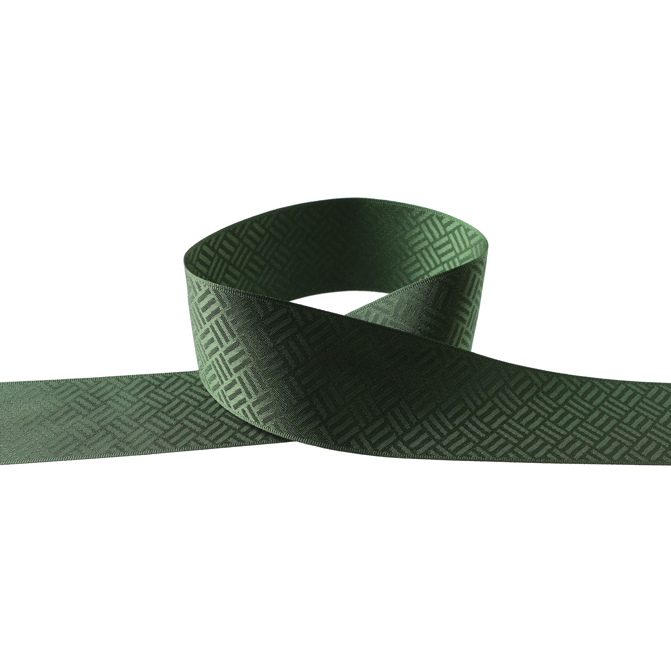 Konishi Ribbon Japanese Pattern Ribbon Romantic Style Saia Pattern 36mm x 5m Roll Green KR7100-36-92