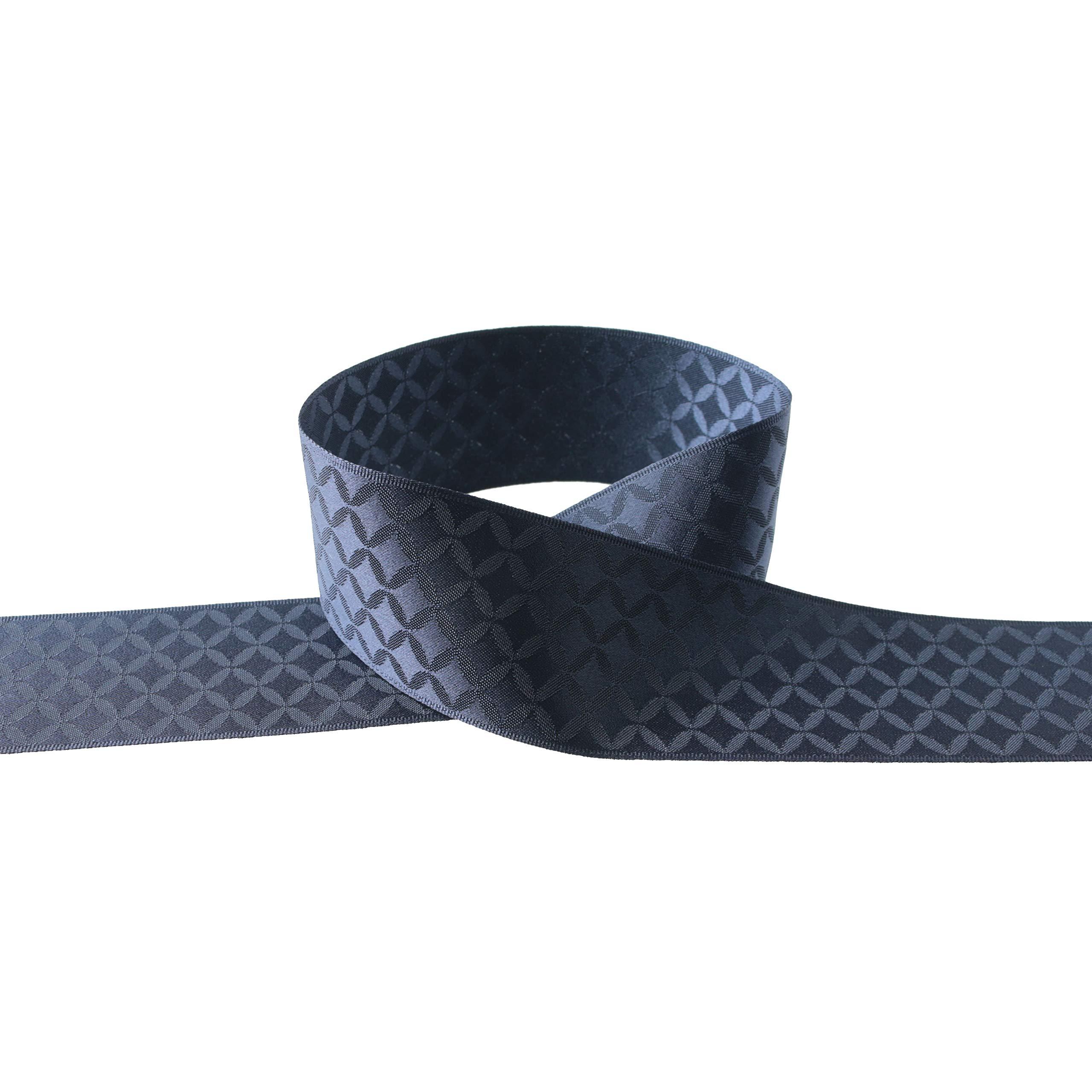 Konishi Ribbon Japanese Pattern Ribbon Romantic Style Cloisonné Pattern 36mm x 5m Roll Navy KR7200-36-77