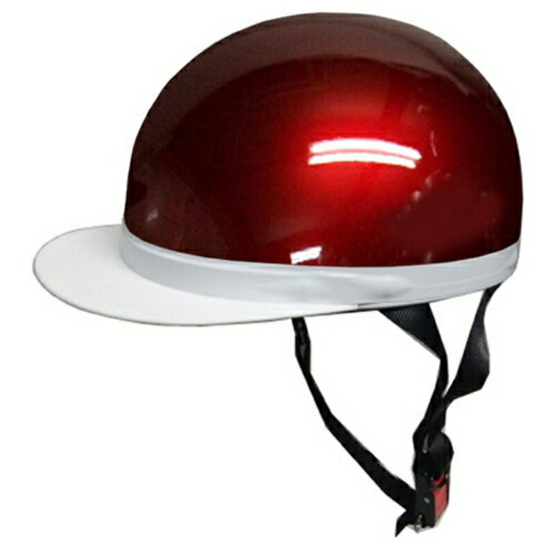 FS-JAPAN  White Visor Half Helmet Candy Red FS-605B