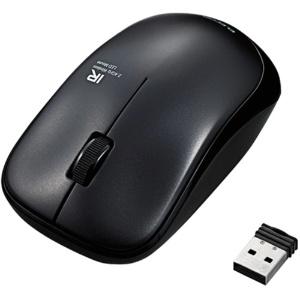 ELECOM Wireless Mouse (with Receiver) M Size 3-Button IR Sensor Energy-Saving Black M-IR07DRBK
